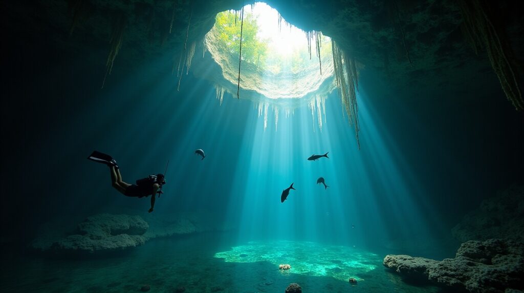 Mergulho em Cenotes no México
